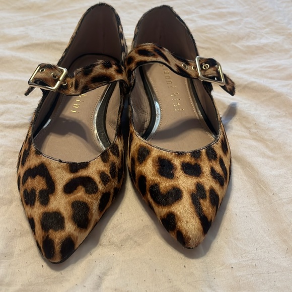 GIANNI BINI calf hair leopard flats size 6 - Picture 2 of 5